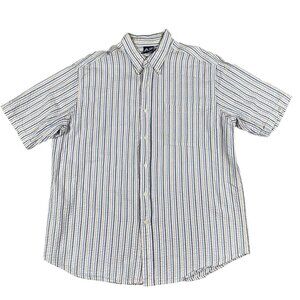 AZ Adventure Seersucker Button Down Shirt Size XL